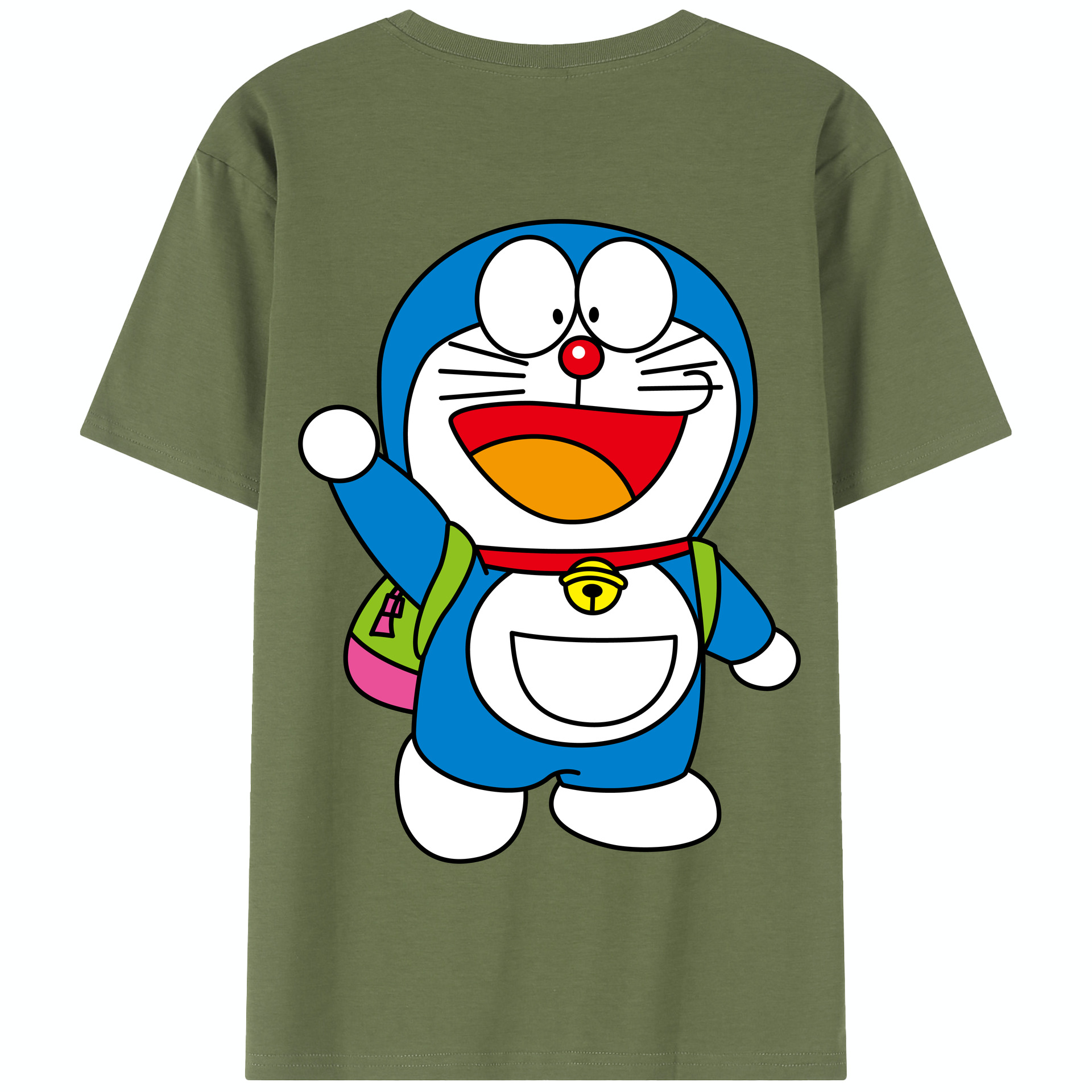 （画像用） ドラえもん Doraemon 綿100％半袖Tシャツ（背面プリント）